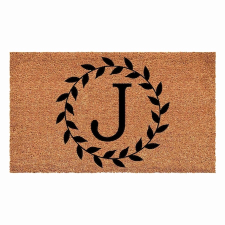 Calloway Mills Monogram Door Mat, Black, Natural, 36 in W x 72 in L 108203672J